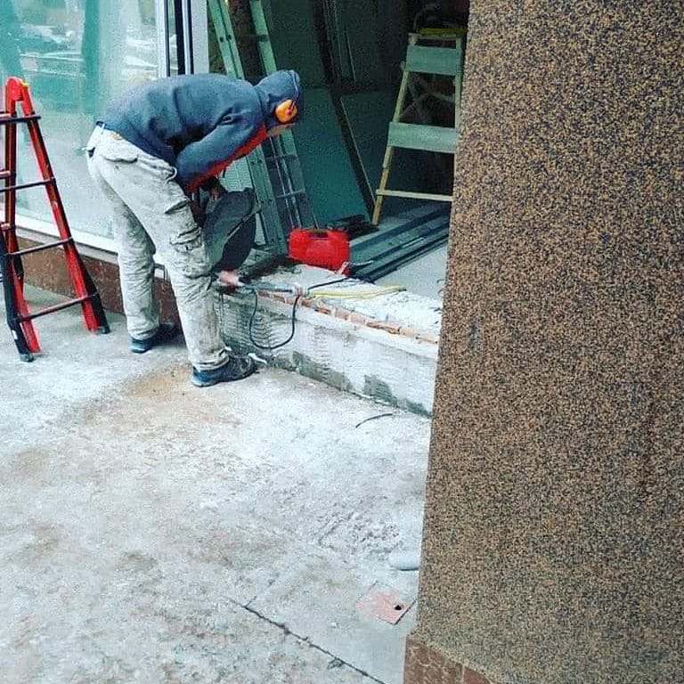 Срезание бетонных выступов